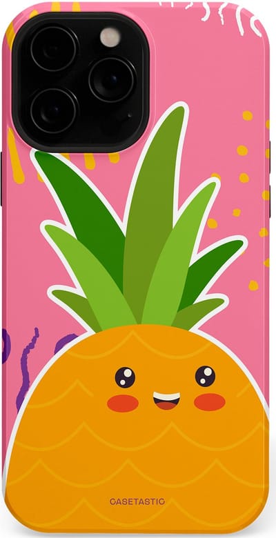 Casetastic Hoesje Geschikt voor Apple iPhone 13 Pro Magsafe - Stijlvolle Beschermende Duo-layer Case - Zoete Ananasdroom