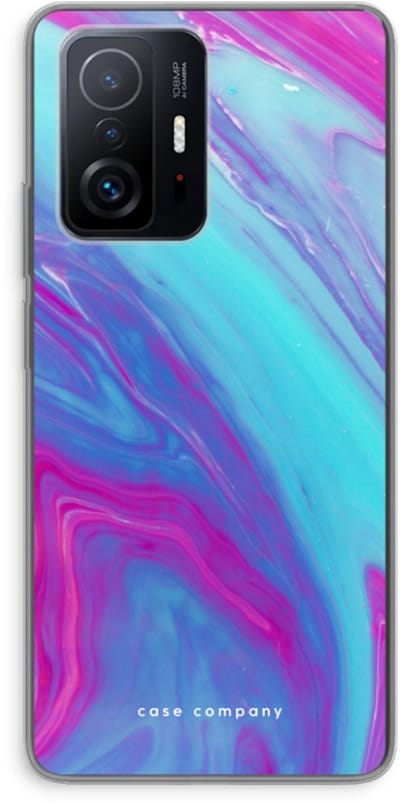 Case Company® - Hoesje geschikt voor Xiaomi 11T hoesje - Zweverige regenboog - Soft Cover Telefoonhoesje - Bescherming aan alle Kanten en Schermrand