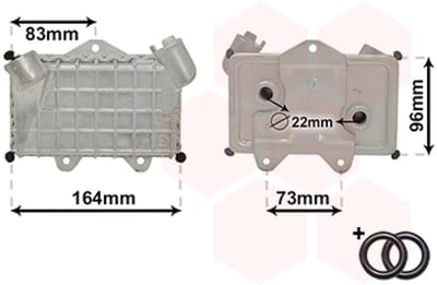 Van Wezel - OLIEKOELER VOOR MERCEDES BENZ E-CLASS W210 1995-1999 6061800365