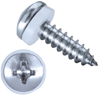 GOEBEL® - 1000 x Bolkop plaatschroeven (Ø x L) 4,2 x 13 mm Staal Verzinkt met PA (Polyamide) Ring DIN7981 / ISO7049 - Schroeven - 3010242130