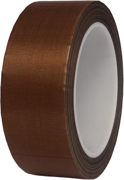 PTFE Gecoate Zelfklevende Glasvezeltape – Duurzaam & Hittebestendig , 10m x 19mm x 0.13 mm Coated Self-Adhesive Fiberglass Tape Without Liner