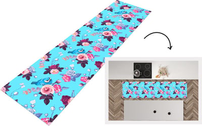 Keukenloper - Loper keuken - Vogel - Bloemen - Patronen - 200x50 cm - Keukenloper vinyl