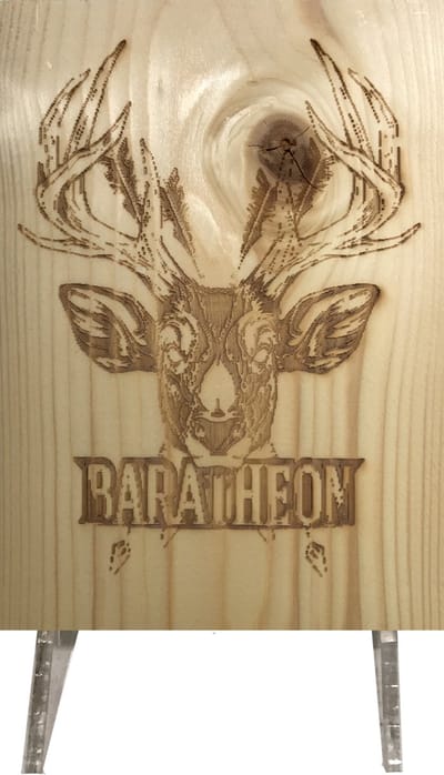 CharredArt - Houten Bord Game Of Thrones Baratheon | Hout kunst - Films - Huis decoratie - Wanddecoratie accessoires