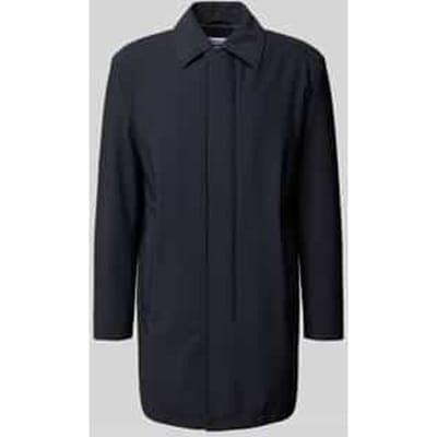 Regular fit lange jas met platte kraag, model 'NARO'