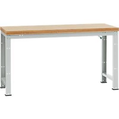Manuflex werkbank Profi standaard, Tafelblad multiplex B 1750 x D 700, lichtgrijs