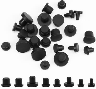 80 Stuks Rubber Plug Connectors in 8 Maten - Zwarte Silicone Stopper voor Flessen, Buizen en Meubels