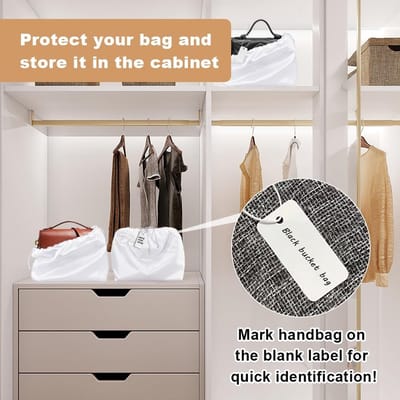 Dailygoods - 2 Stuks Stofzakken voor Handtassen - Ideaal voor Opslag en Bescherming