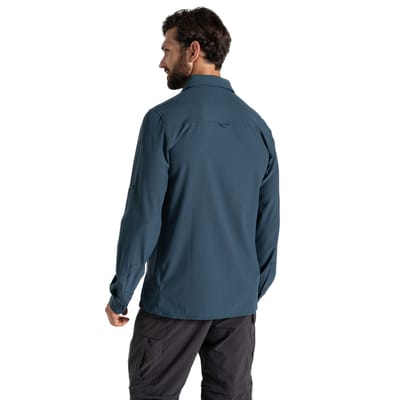 Craghoppers Heren Nosilife Shirt Met Lange Mouwen (Blauwe steen)