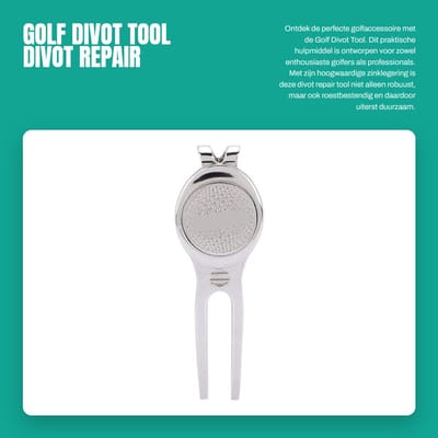 Dailygoods- Golf Divot Tool - Duurzaam Zinklegering - Magnetische Balmarker - Lichtgewicht - Draagbaar - 65 x 28,5 x 9 mm - Golfgereedschap