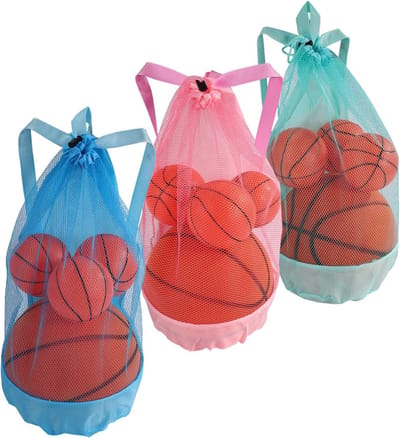 Allecto Plus - Duurzame Strand Speelgoed Tas voor Kinderen, Mannen en Vrouwen - Strandtas met Mesh Trekkoord - 3 Kleuren - Ideaal voor Atletiek, Sportschool en Sport Training - Groen Blauw Roze