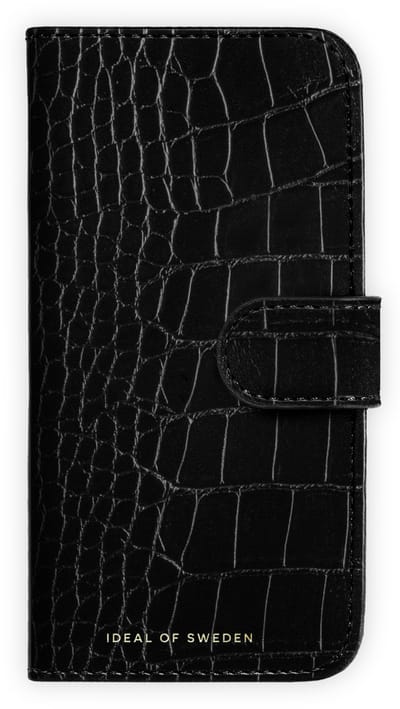iDeal of Sweden Magnet Wallet+ geschikt voor iPhone 16 Pro Black Croco - Zwart