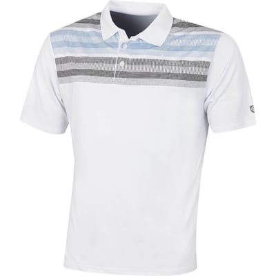 Island Green Matrix Print Heren Wit Golf Poloshirt
