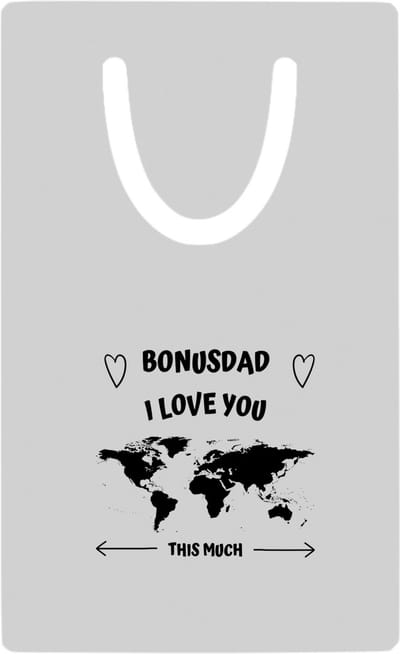 Hacebo® - Bonusdad I love you this much metalen boekenlegger - Vader - geweldige papa - liefste bonusvader - verjaardag - cadeau - kado - bedankje - geschenk Bladwijzer boekenleggers - 7.6 cm x 5cm