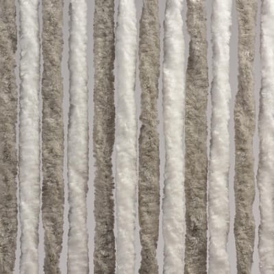 Luxe Kattenstaart Vliegengordijn - 100 x 220cm - Wit/Grijs Gestreept