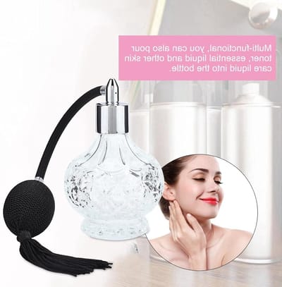 Vulbare Parfum Atomiser van Glas 80 ml - Retro Parfumfles met Borstel, Lege Spray voor Parfum en Essentiële Olie