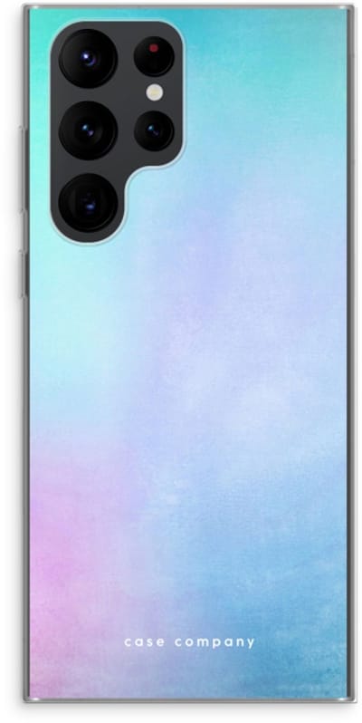 Hoesje geschikt voor Samsung Galaxy S22 Ultra hoesje - Mist pastel - Soft Cover Telefoonhoesje - Bescherming aan alle Kanten en Schermrand