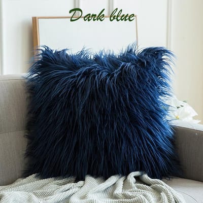 45x45cm Zachte Pluche Kussensloop Lange Pluizige Bont Bank Kussensloop Decoratieve Kussenslopen Voor Woonkamer Slaapkamer Huisdecoratie 45x45cm