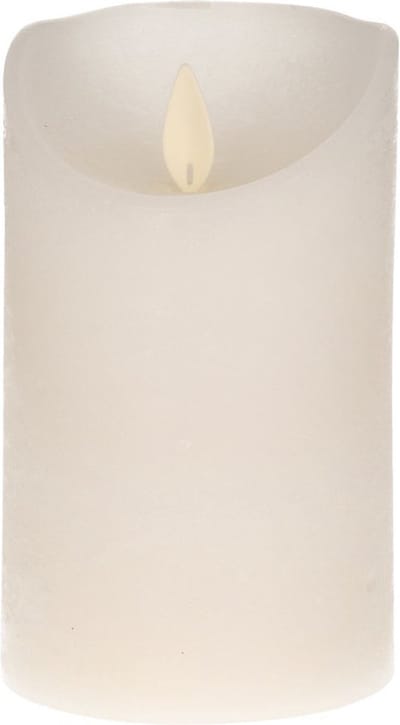 Anna's Collection Led kaars/stompkaars - wit - H12,5 x D7,5 cm - wax - bewegende vlam