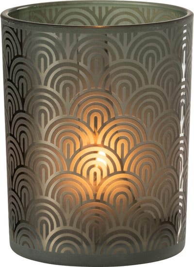 J-Line windlicht Boog - glas - groen - medium