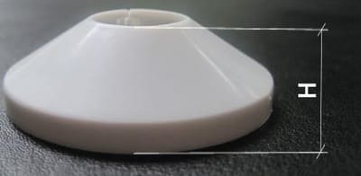 2 Stuks PVC Radiator Leiding Kappen Wit 22mm - Afdekrozet voor Leidingen