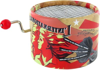 Muziekdoos met slinger - Draaiorgeldoos decoratief - Melodie afspelen - Zichtbaar mechanisme - 18 tonen - Rood