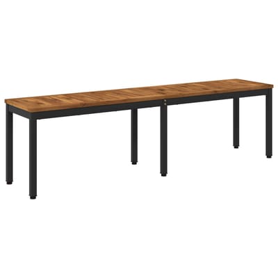 vidaXL - Tuinbank - 161 - x - 35 - x - 45 - cm - Massief - Acacia - Hout - Naturel - en - Zwart
