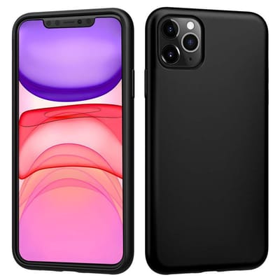Hoesje geschikt voor iPhone 11 Pro Zwarte silicone hoesje – matte coating - Soft TPU silicone - zwart - EPICMOBILE