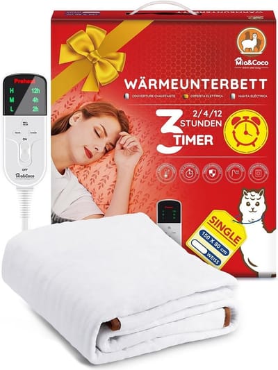 Elektrisch warmtedeken voor onder het bed (150 x 80 cm)