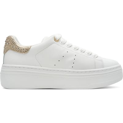Tamaris damestrainers 1-23755-45 118 Lage Top Dames glitter M2375545 Wit