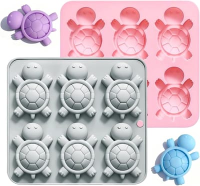 Schildpad siliconenvormen voor bakken, chocolade, gelei en pudding, BPA-vrij, decoratie en geluksbrenger voor tuin, 4,5 x 6,3 cm