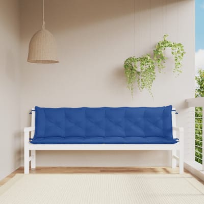 vidaXL - Tuinbankkussens - 2 - st - 200x50x7 - cm - oxford - stof - blauw