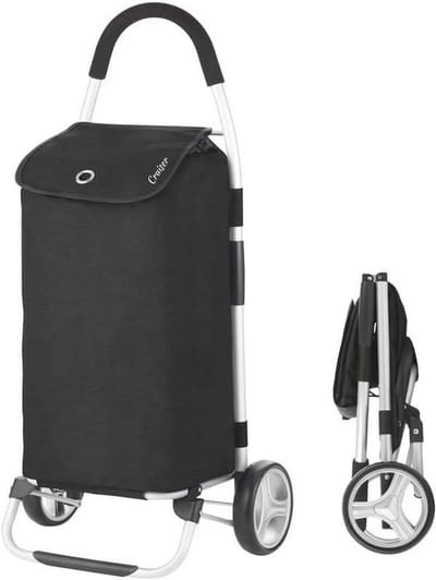 Opvouwbare winkelwagen 40 liter - lichtgewicht boodschappentrolley