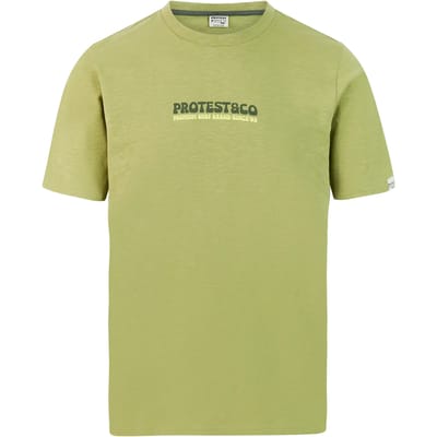 Protest PRTEvina - T-shirt Heren - Korte mouwen - Ronde hals - Normale pasvorm - Crème