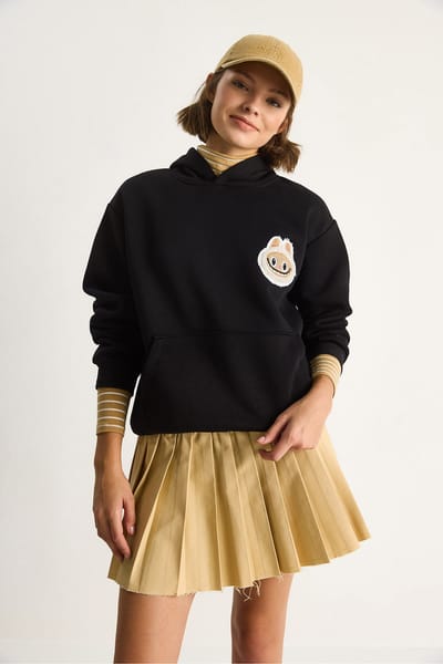 Gevoerde Geborduurde Sweater