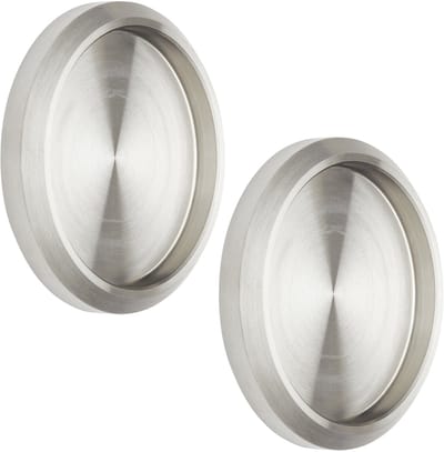 2s Schuifdeurgrepen MILA Ø 58 mm op te plakken met UV-kleefstof Meubelgrepen echt roestvrij staal Handgrepen voor glazen deuren & kamerdeuren van SOTECH