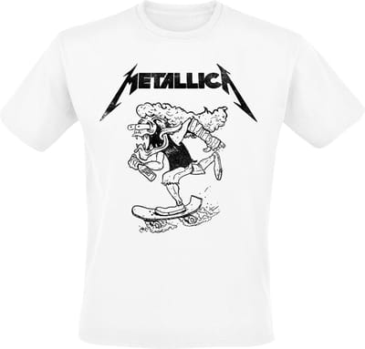 Metallica T-shirt - Hetfield Skates - M tot XXL - voor Mannen - wit