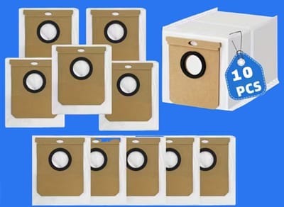 10 stuks Vacuümzakken Vervangingsset voor Eufy L60, L60 SES, L50, Auto-legestation, Conga Home 1000/8090 Ultra en Haier H9 Plus Stofzuigeronderdelen. Tip: Controleer uw model voordat u koopt