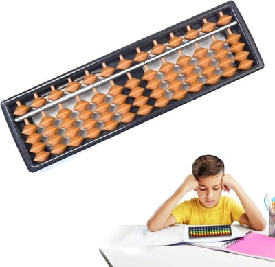 Telraam - Rekenhulp - Kinderen Leren - 13 Cijfers - 20 cm Lengte - Bruin