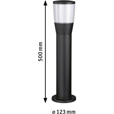 LED-bolderlamp Bako zeewater bestendig IP44 500 mm max. 20W 230V Antraciet E14 Aluminium, Glas