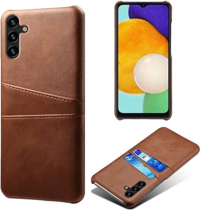 Coverup Hoesje - Geschikt voor Samsung Galaxy A34 Hoesje - Coverup Dual Card Back Cover - Donkerbruin