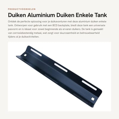 Dailygoods- Duiktank Aluminiumlegering - Duikfles Mini - Corrosiebestendig - Universele Pasvorm - Lichtgewicht - 110g