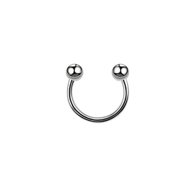 Cabantis Piercing met balletjes - Piercing - Neusring - Lipring - Sieraden - Zilverkleurig