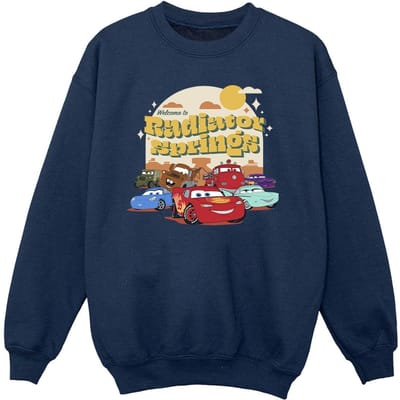 Disney Meisjes Cars Radiator Springs Groep Sweatshirt (Marineblauw)