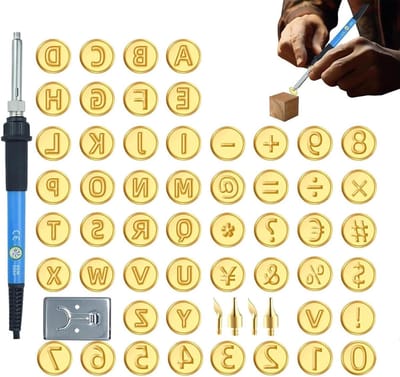 Houtbranden Letter Kit - Pyrografie Gereedschap Set - Ambachten Ontwerpen Maken - Adaptieve Houtverbranding - 3 Min Opwarmtijd - Niet Gespecificeerd