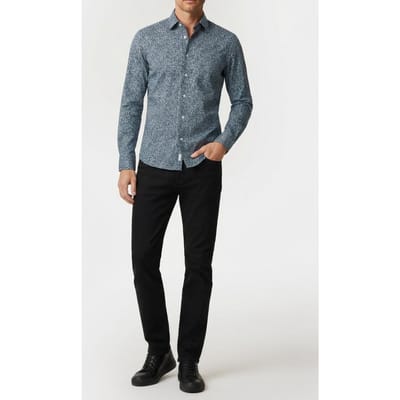 GUESS Marciano By  Ls Italian Colla Rou Dark Blue Daisy Prin Taglia: 46 | Camicie Casual Outlet | Uomo | Blu