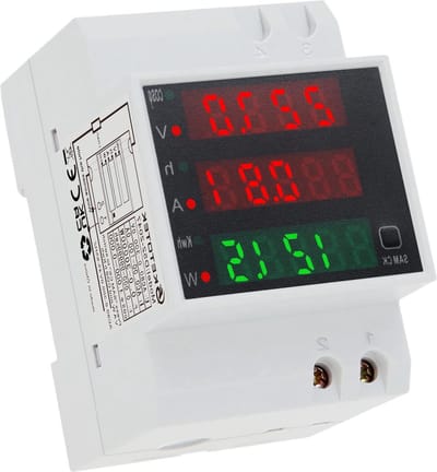 KETOTEK Digitale Stroommeter - Wisselstroommeter Eenfasig AC 80-300V 100A - Elektriciteitsmeter 1 Fase Energiemeter - Ampèremeter Voltmeter - Din Rail KWH Watt - Elektrische Energie Monitor - Online Bestellen