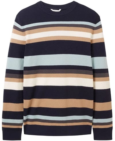 Tom Tailor 1038200 Striped Knit Trui Veelkleurig L Man