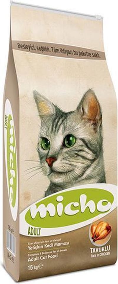 Micho 15 Kg Economic Adult Cat - Premium Kattenvoer - Drogvoer - Premium Cat Food