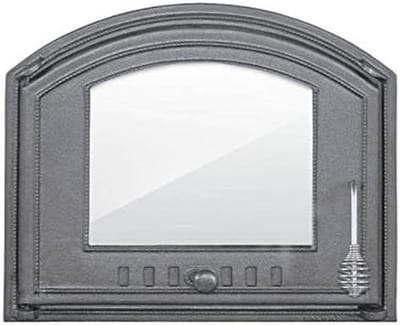Oven Deur - Broodoven Deur - Buiten Koken - Gietijzeren Constructie - 485 mm Breed - Zwart