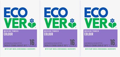 ECOVER Color Waspoeder Lavendel & Eucalyptus 3 x 16 wasbeurten - 3 x 1,2 Kg